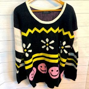 MinkPink Oversized Happy Place Long Sleeve Pullover Sweater